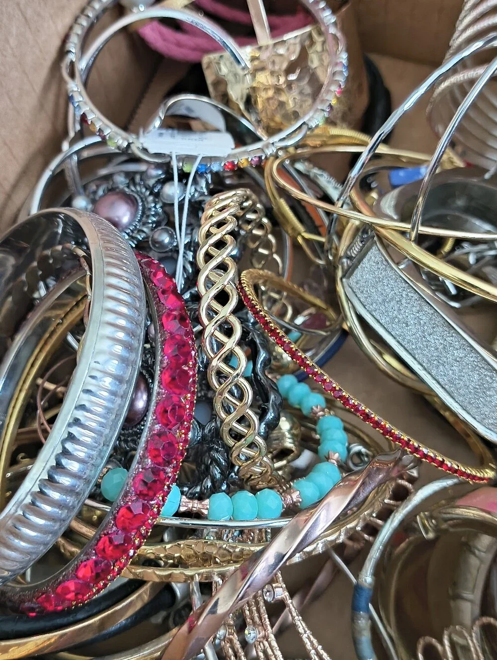 60 Bangle Bracelet For $30! Mixed Variety. All Wearable. Lot #2
